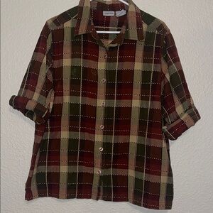 Rustic Boho earthy town button up top, Vintage